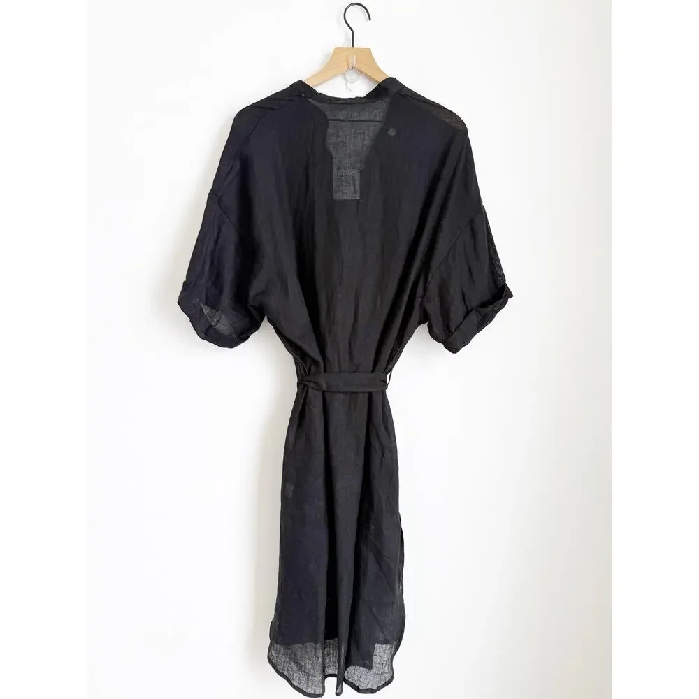 NWT VitaminA Black Lini Midi Coverup Size MEDIUM